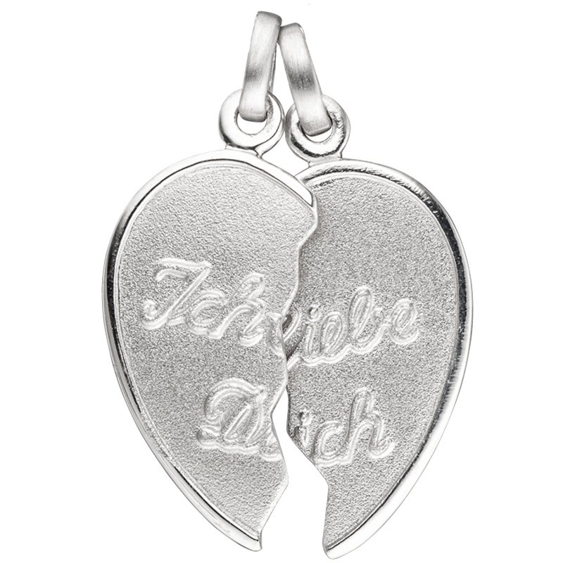 JOBO Anh�nger Ich Liebe Dich / geteiltes Herz 925 Sterling Silber Partneranh�nger