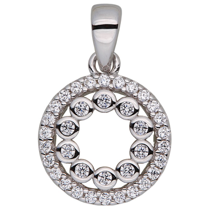 JOBO Anh�nger Kreis 925 Sterling Silber 36 Zirkonia
