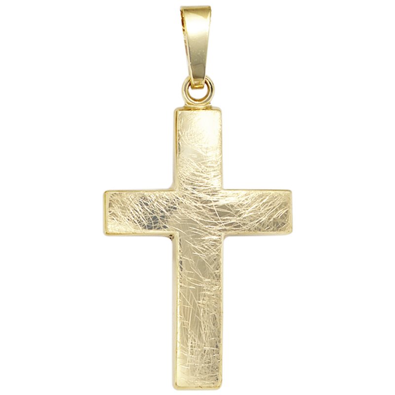 JOBO Anh�nger Kreuz 333 Gold Gelbgold eismatt Kreuzanh�nger Goldkreuz