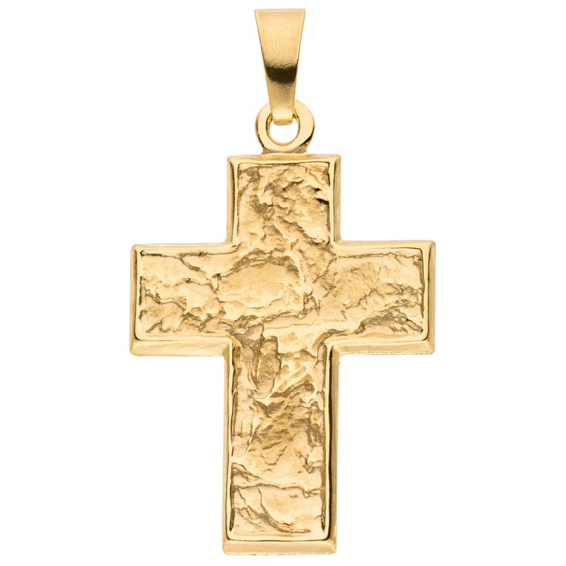 JOBO Anh�nger Kreuz 333 Gold Gelbgold mattiert Kreuzanh�nger