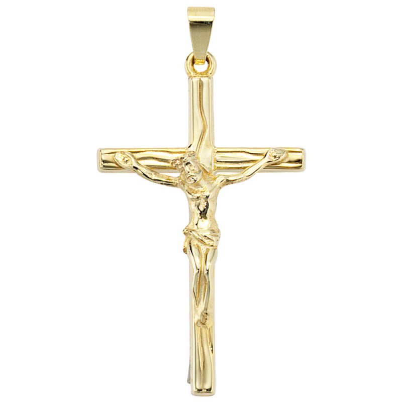 JOBO Anh�nger Kreuz 585 Gold Gelbgold Kreuzanh�nger Goldkreuz mit Jesus