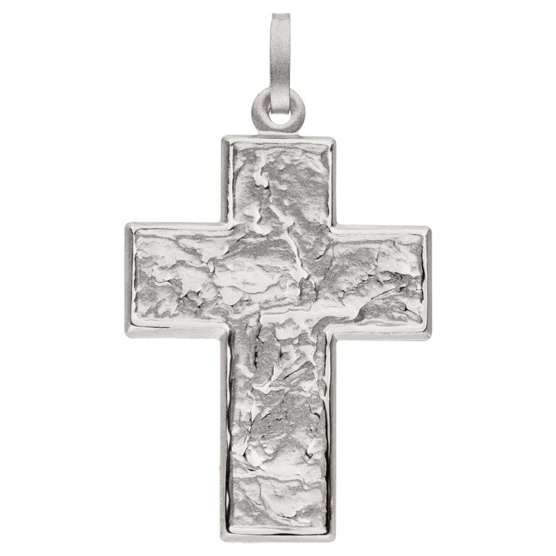 JOBO Anh�nger Kreuz 925 Sterling Silber mattiert Kreuzanh�nger