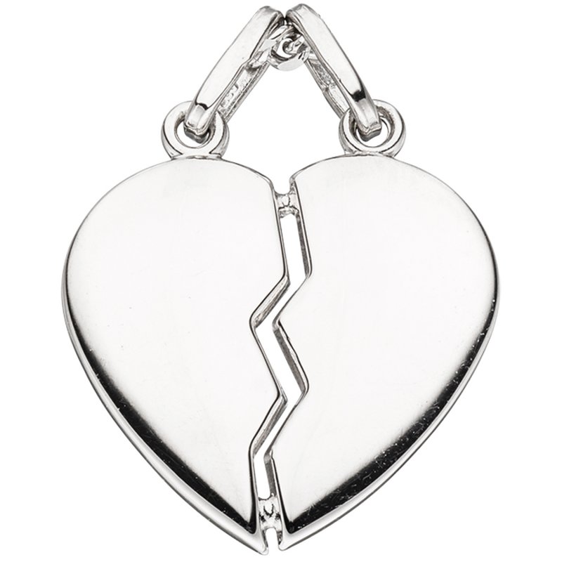 JOBO Anh�nger Partneranh�nger geteiltes Herz 2-teilig 925 Sterling Silber