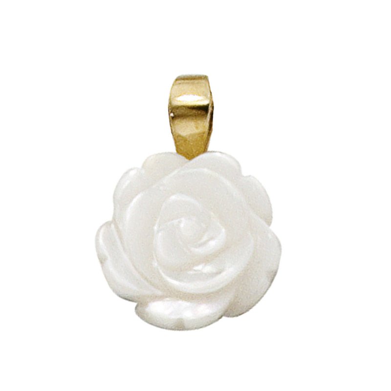 JOBO Anh�nger Rose 333 Gold Gelbgold Perlmutt Perlmuttanh�nger Perlmuttrose