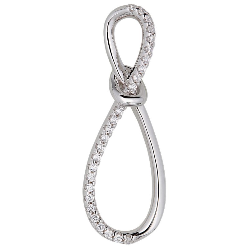JOBO Anh�nger Schleife 925 Sterling Silber 26 Zirkonia Silberanh�nger