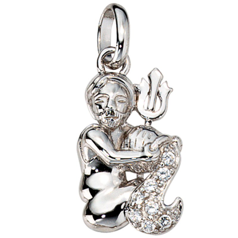 JOBO Anh�nger Sternzeichen Wassermann 925 Silber mit 8 Zirkonia Sternzeichenanh�nger