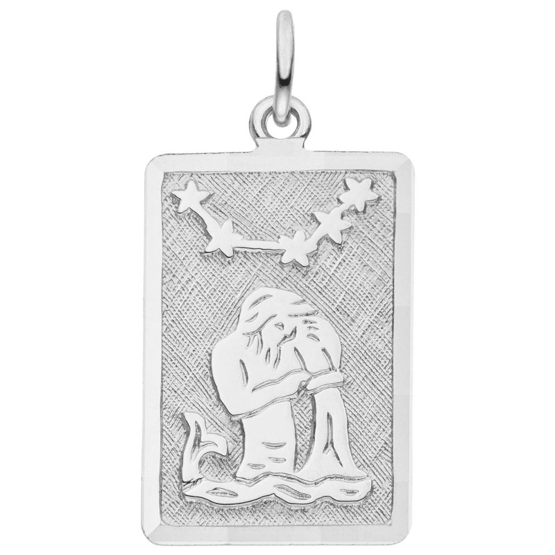JOBO Anh�nger Sternzeichen Wassermann eckig 925 Sterling Silber matt