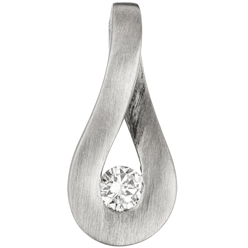 JOBO Anh�nger Tropfen 950 Platin matt 1 Diamant Brillant 0,09ct. Platinanh�nger