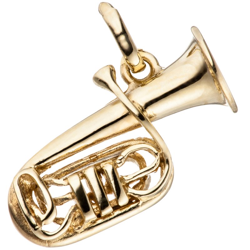 JOBO Anh�nger Tuba 925 Sterling Silber gold vergoldet