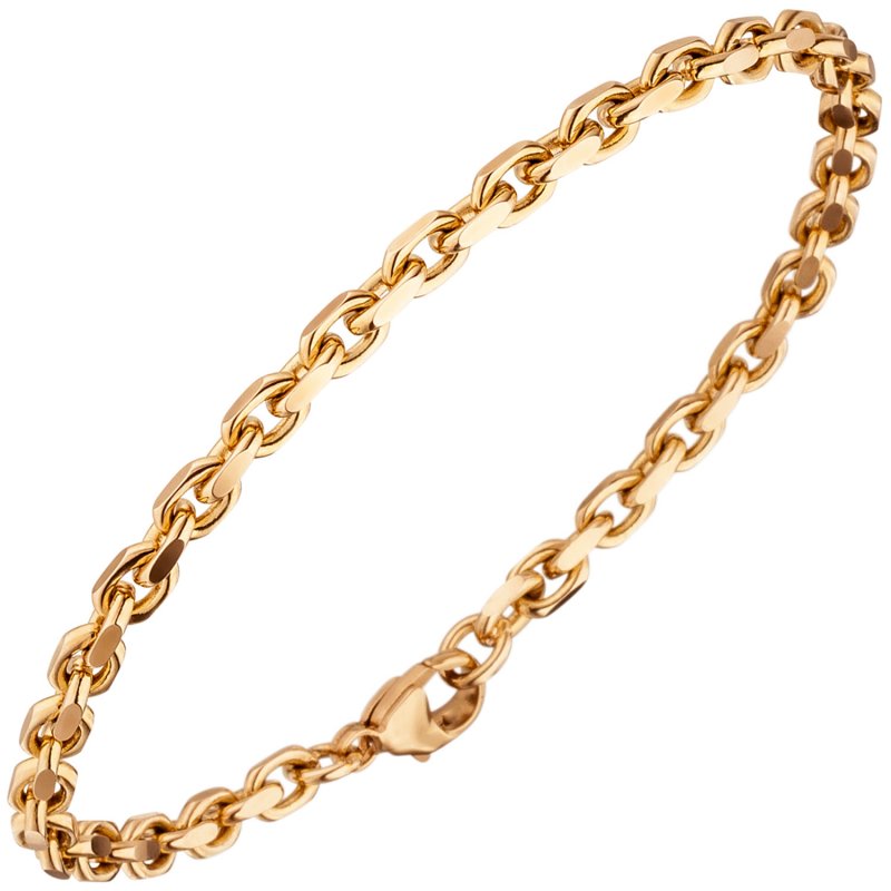 JOBO Ankerarmband 585 Gold Rotgold 19 cm Armband Goldarmband Karabiner