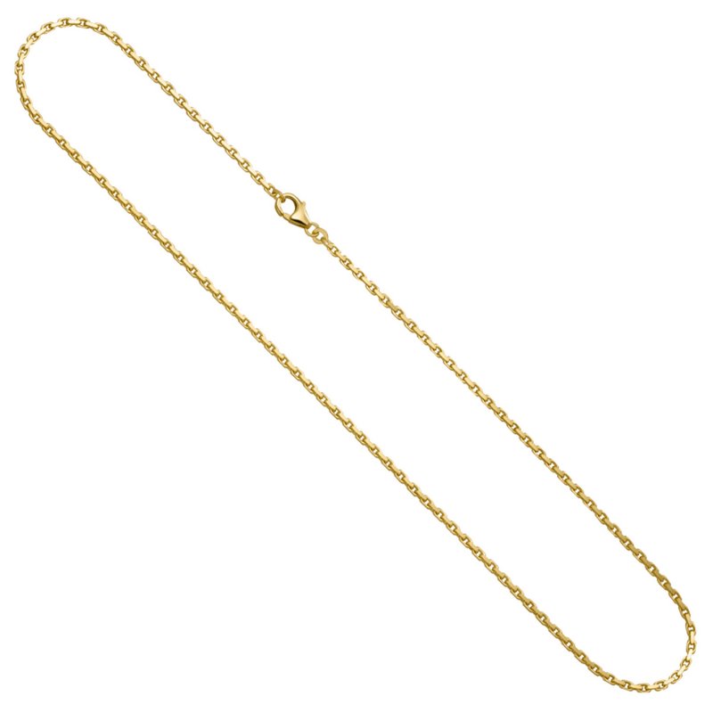 JOBO Ankerkette 333 Gold Gelbgold massiv diamantiert 2,0 mm 45 cm Kette Halskette