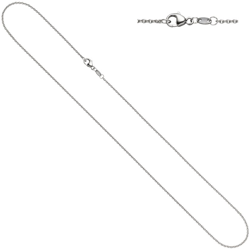 JOBO Ankerkette 950 Platin 1,5 mm 50 cm Halskette Kette Platinkette Karabiner