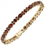 JOBO Armband 375 Gold mit Granaten