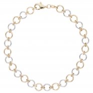JOBO bicolor Armband 585 Gold 19 cm