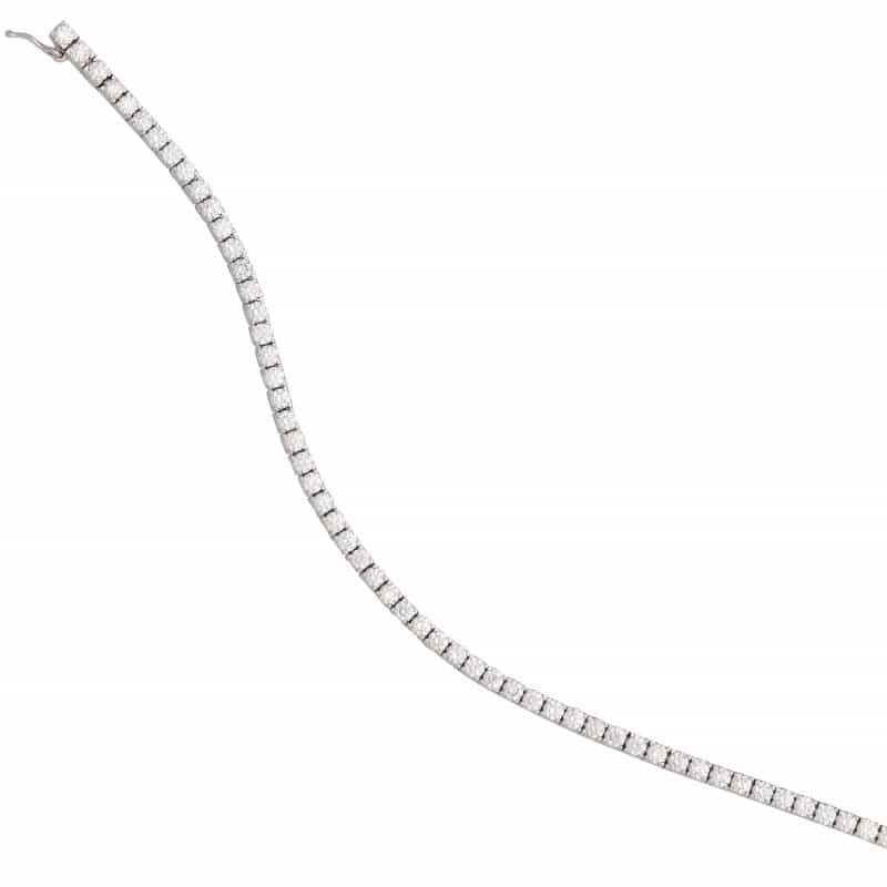 JOBO Armband 750 Gold Wei�gold 68 Diamanten Brillanten 3,53ct. 18 cm Wei�goldarmband