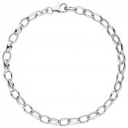JOBO Armband 925 Sterling Silber rhodiniert 21 cm Silberarmband Karabiner