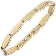 JOBO Armband Edelstahl gold-farben beschichtet matt 21 cm