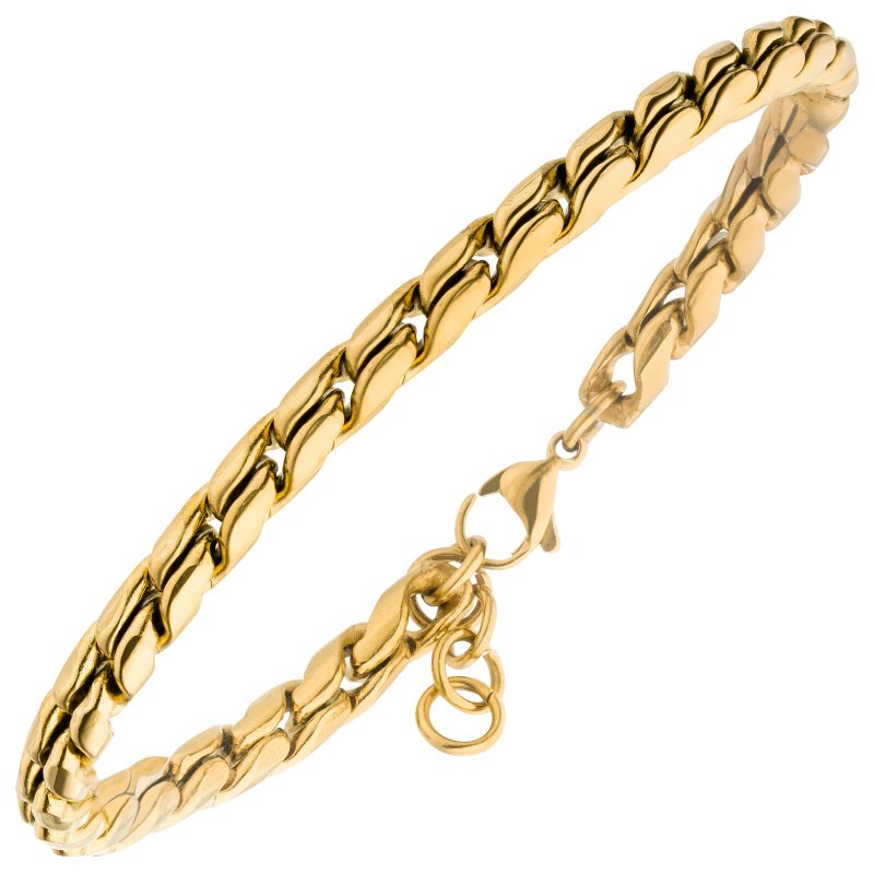 JOBO Armband Edelstahl goldfarben beschichtet 21 cm