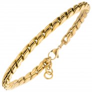 JOBO Armband Edelstahl, goldfarben, 21 cm