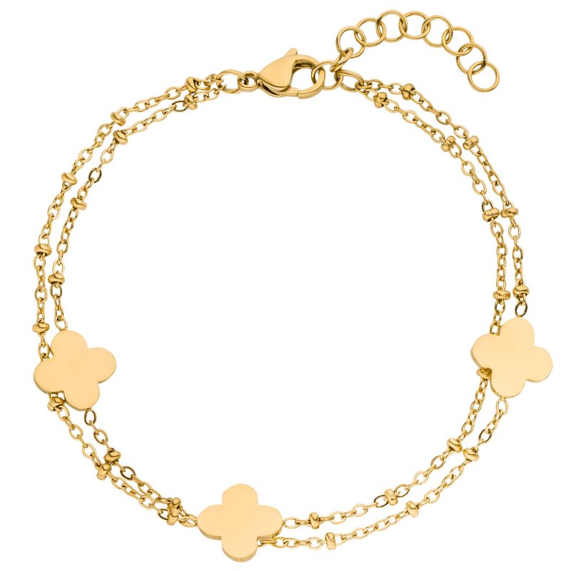 JOBO Armband Edelstahl goldfarben beschichtet 21 cm