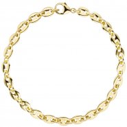 JOBO Armband Kaffeebohne 585 Gold Gelbgold 21 cm Goldarmband Kaffeebohnen-Armband