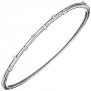 JOBO Armreif Armband 925 Sterling Silber 7 Zirkonia Silberarmband schmal d�nn