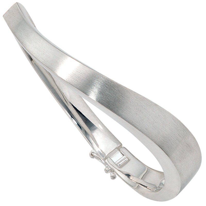 JOBO Armreif Armband 925 Sterling Silber matt Silberarmreif Klappverschluss