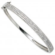 JOBO Armreif Armband 925 Sterling Silber mit 145 Zirkonia Silberarmreif