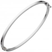 JOBO Armreif Armband oval 585 Gold Wei�gold Wei�goldarmreif