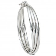 JOBO Armreif Armband oval 925 Sterling Silber Silberarmreif Klappverschluss