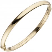 JOBO Armreif Armband oval mit Scharnier 375 Gold Gelbgold Goldarmband Goldarmreif