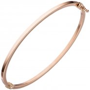 JOBO Armreif Armband oval schmal 585 Gold Rotgold Rotgoldarmband Rotgoldarmreif