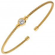 Eleganter JOBO Armreif: 925 Silber, Gold