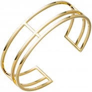 JOBO Armspange / offener Armreif 925 Silber gold vergoldet Armband mehrreihig