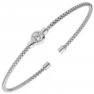 Armspange Silber mit Zirkonia, 17,5 cm