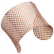JOBO Armspange / offener Armreif aus Edelstahl rotgold farben beschichtet Armband