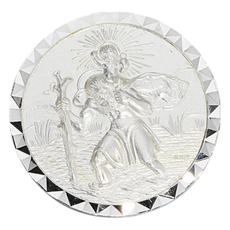JOBO Autoplakette Plakette Schutzpatron Christophorus 925 Sterling Silber
