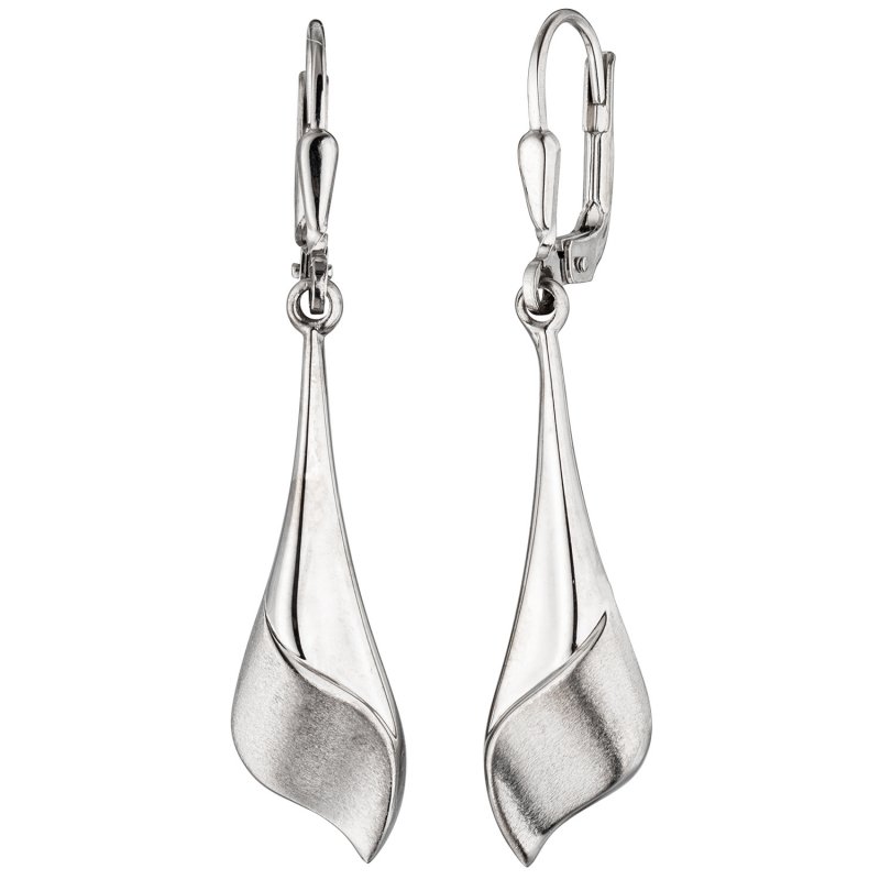 JOBO Boutons 925 Sterling Silber mattiert Ohrringe Ohrh�nger Silberohrringe