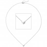 JOBO Collier 585 Gold Wei�gold 8 Diamanten Brillanten 45 cm