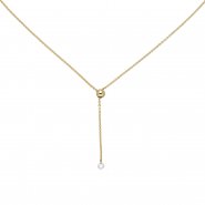 JOBO Collier 750 Gold Gelbgold 1 Diamant Brillant 45 cm