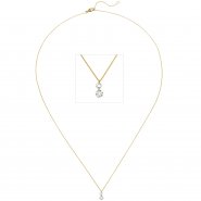 JOBO Collier 750 Gold Gelbgold 2 Diamanten Brillanten 45 cm