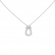 JOBO Collier 925 Sterling Silber 64 Zirkonia 45 cm Silberkette Karabiner