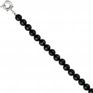 JOBO Collier Edelsteinkette Onyx facettiert 60 cm Halskette Kette