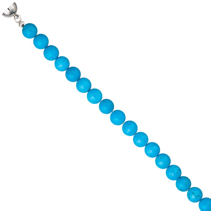 JOBO Collier Edelsteinkette aus t�rkis farbenem Magnesith 45 cm Halskette Kette