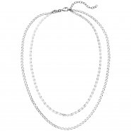 JOBO 2-reihiges Collier 925 Silber, 45 cm