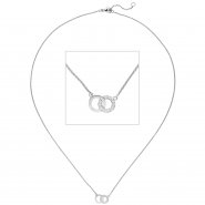 JOBO Collier Halskette 585 Gold Wei�gold 13 Diamanten Brillanten 45 cm Kette