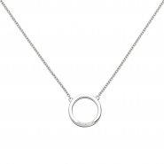 JOBO Collier Halskette 585 Gold Wei�gold 7 Diamanten Brillanten 43 cm Kette