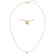 JOBO Collier 750 Gold mit Diamant, 45 cm