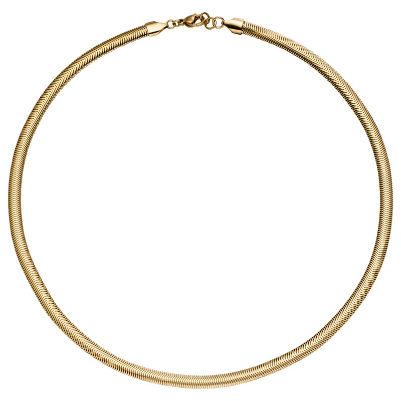 JOBO Collier Halskette Edelstahl goldfarben beschichtet 45 cm