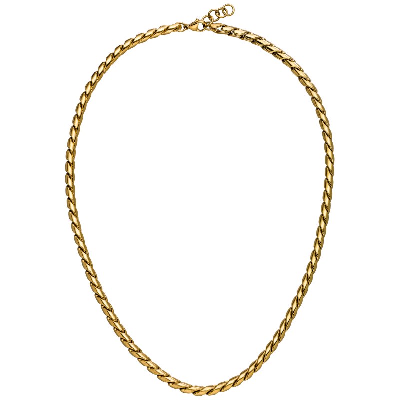 JOBO Collier Halskette Edelstahl goldfarben beschichtet 47 cm